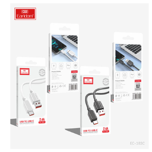 Earldom USB to USB-C Fast Charging Cable 2.4A EC-183C