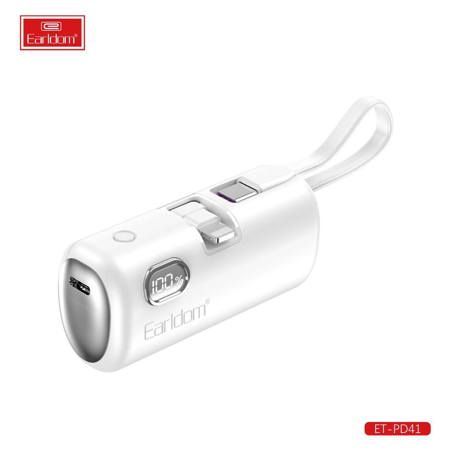 Earldom (50000MAh) 2in1 3A ios&type-c Portable Power bank White ET-PD41