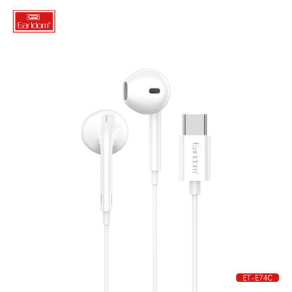 Earldom USB-C Earpods  White ET-E74C