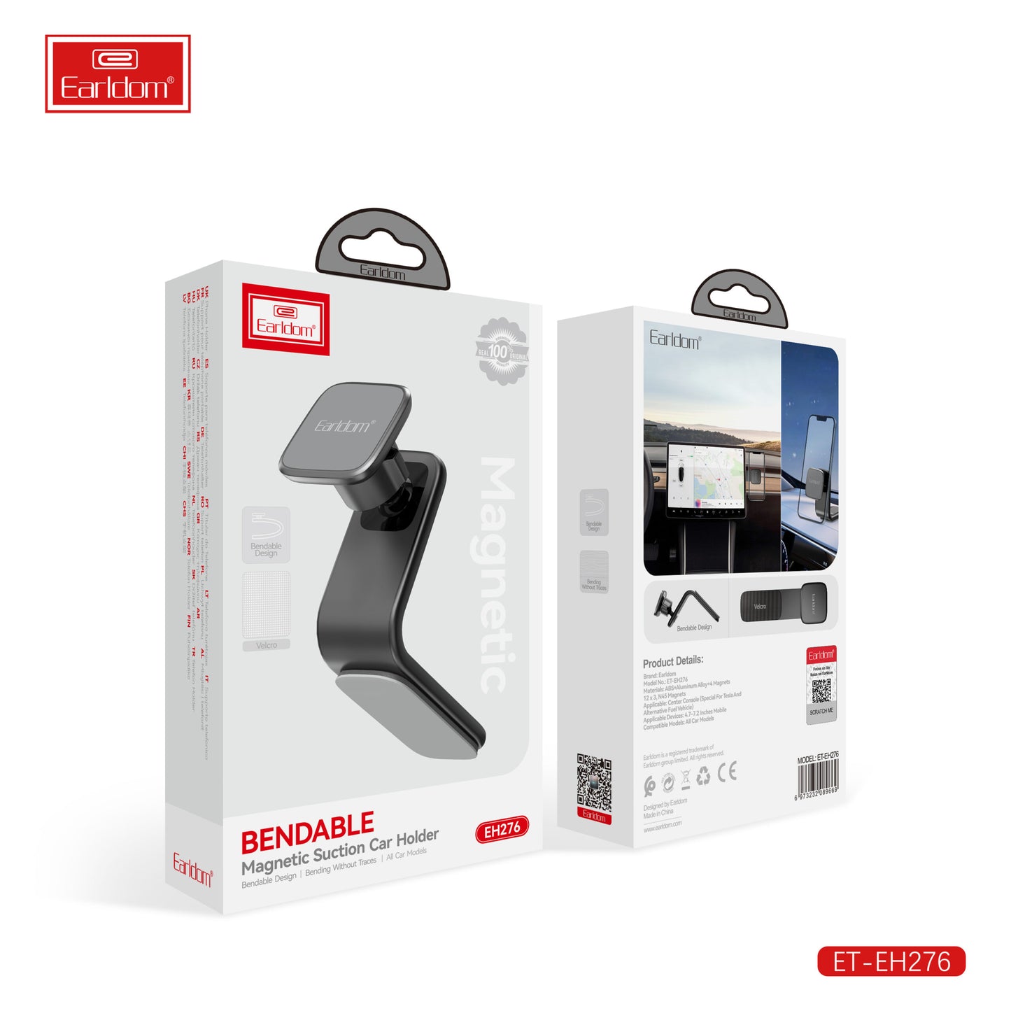 Chargeur de voiture double port Earldom ES-CC34 Noir