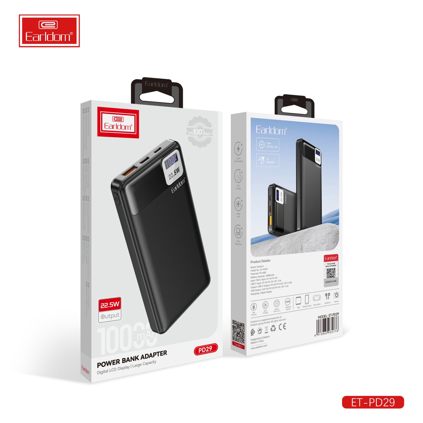 Earldom 2 en 1 OTG + Lecteur de cartes Gris