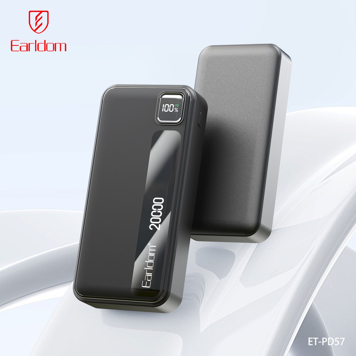 Earldom 20000mAh Big capacity metal Power bank Black ET-PD57