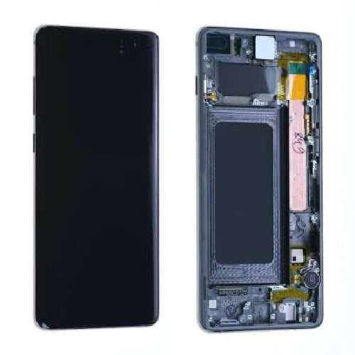 OLED (Avec châssis) ECRAN LCD SAMSUNG GALAXY S10 PLUS (G975F/U) Prisme Bleu / Bleu fumée