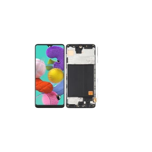 INCELL (Avec châssis) Écran LCD Noir Prisme Crush Samsung Galaxy A51 4G (A515F)
