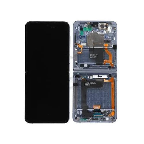 SERVICE PACK (Externe) (Sans châssis) Écran LCD SAMSUNG GALAXY Z FILP 4 5G (F721B) Argent / Blanc