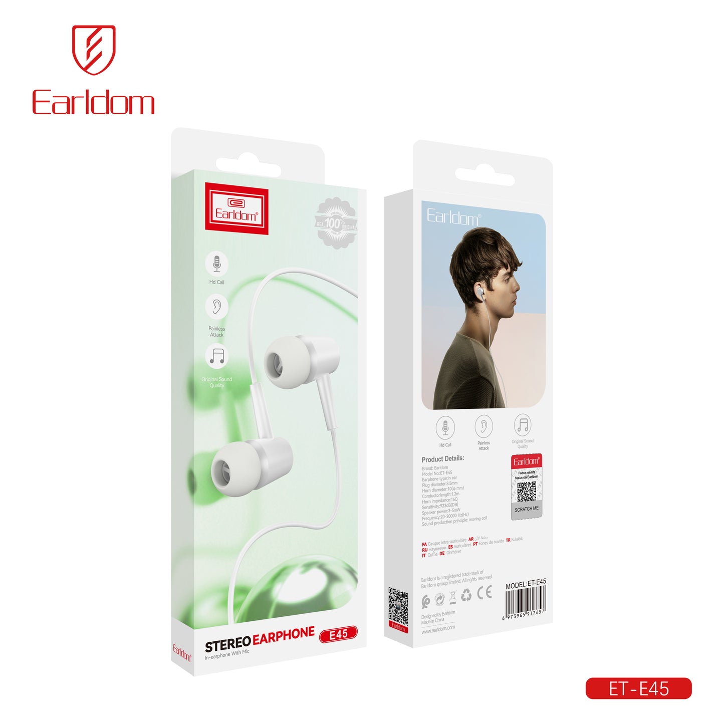 Earldom Melody Stereo Earphone ET-E45