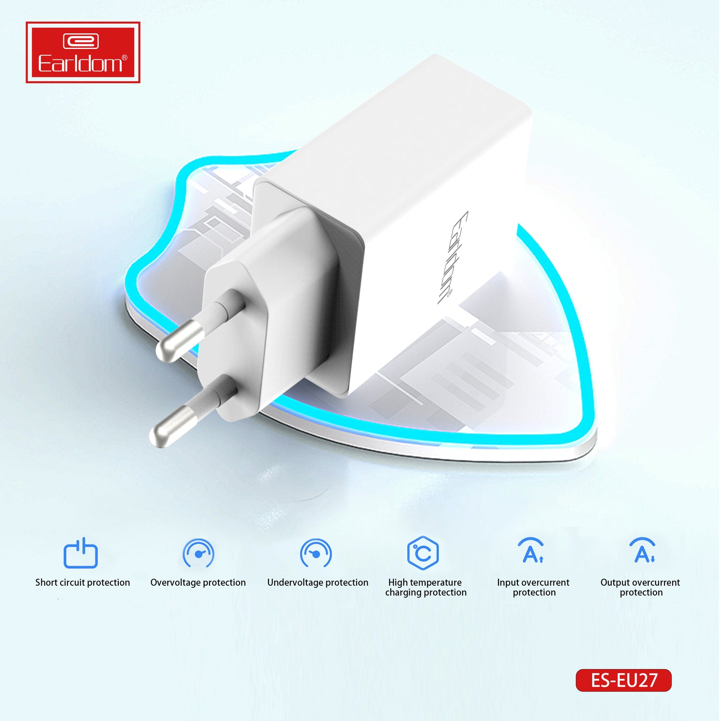Earldom 2.4A USB Fast Travel Charger ES-EU27