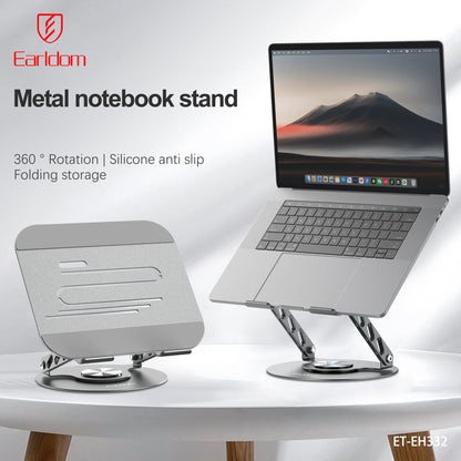 Earldom Metal Laptop Stand Grey ET-EH332