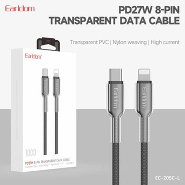 Earldom PD27W Trasparent 8- pin Data Cable EC-205C-L