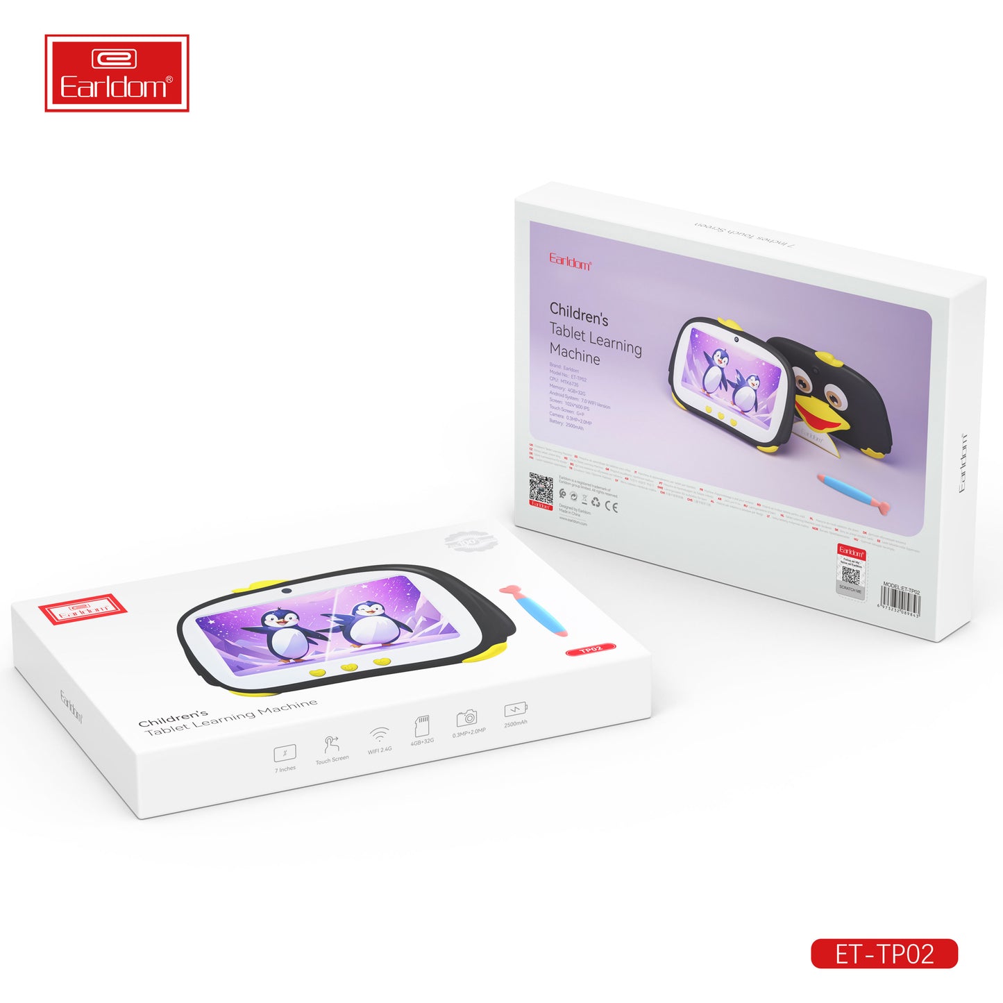 Earldom Children's Tablet Learning Machine Black ET-TP02