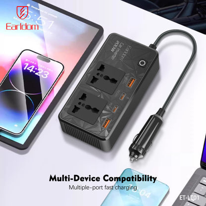 Earldom 200W Car Power Inverter Black ET-LT01
