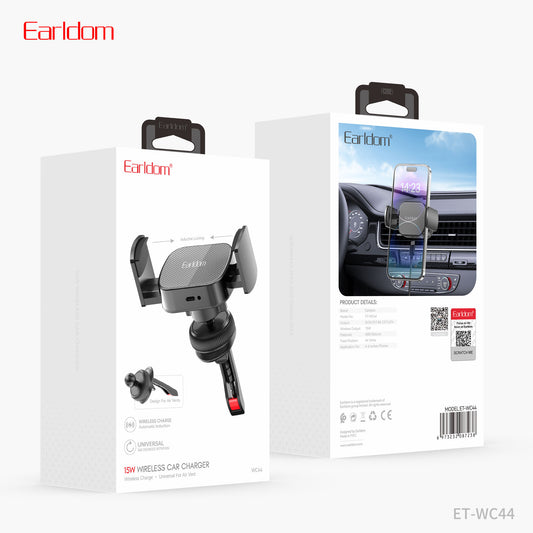 Earldom 15W Wireless Car Charger Black ET-WC44