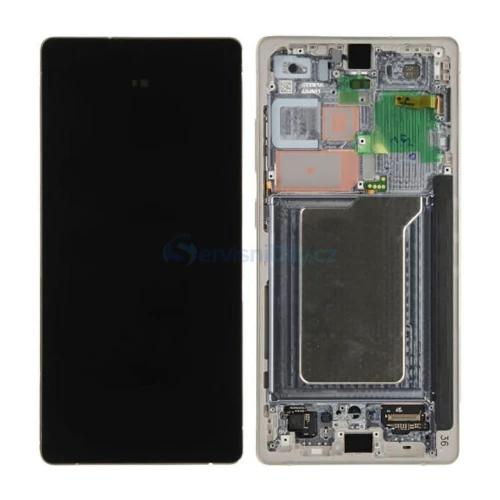 SERVICE PACK (Avec châssis) ECRAN LCD SAMSUNG GALAXY S25 5G (S931B) Corail Rouge
