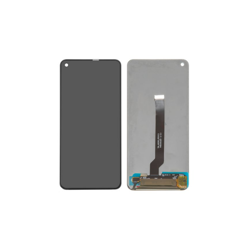 Mobile phone LCD screen and digitizer replacement part on white background, GSM PART DISTRIBUTION