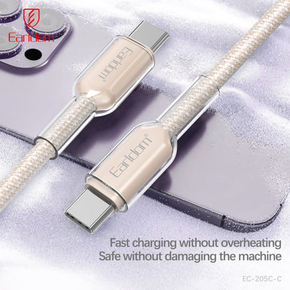 Earldom 60W Trasparent USB-C Data Cable EC-205C-C