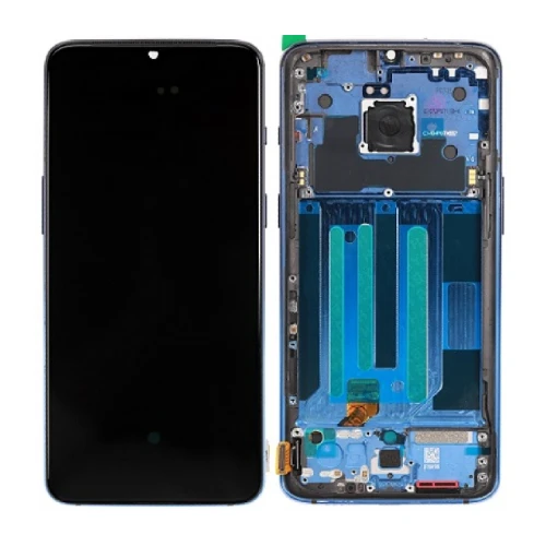 ORIGINAL (Avec châssis) Écran LCD OnePlus 7 Bleu miroir
