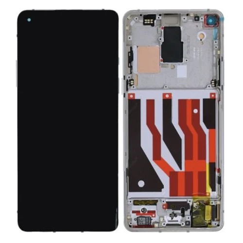 ORIGINAL (Avec châssis) Écran LCD OnePlus 8 5G Argent polaire