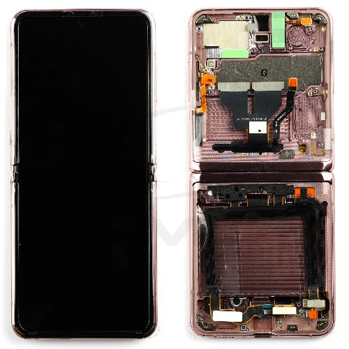 SERVICE PACK (Interne) (Avec châssis) Écran LCD SAMSUNG GALAXY Z FILP 5G (F707B) Bronze mystique