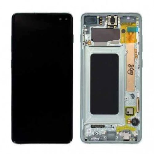 SERVICE PACK (Avec châssis) ECRAN LCD SAMSUNG GALAXY S10 PLUS (G975F/U) Prisme Vert