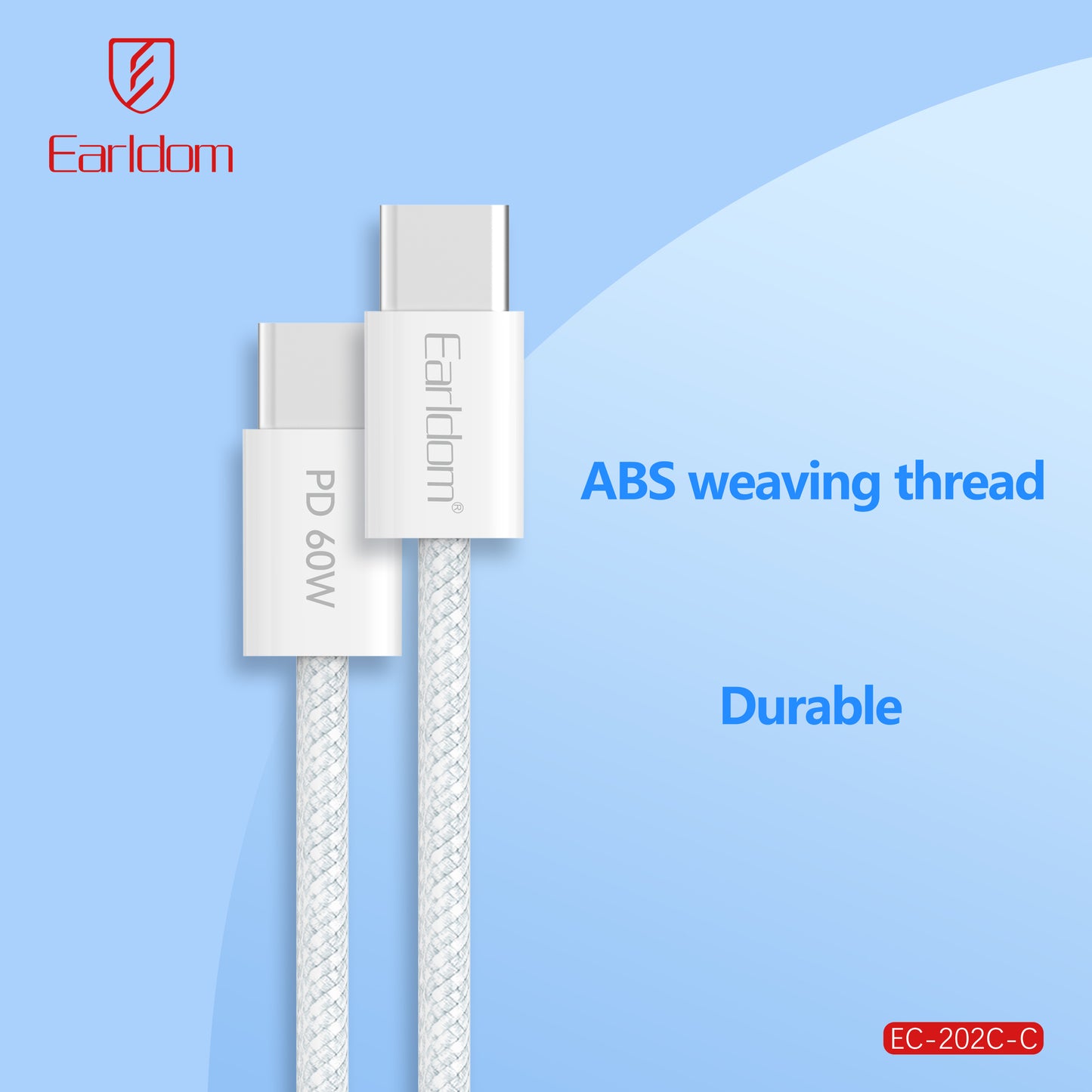 Earldom Charging Data Cable White EC-202C-C
