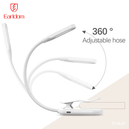 Earldom 3 Colors Led Book Clip Lamp White ET-BL03