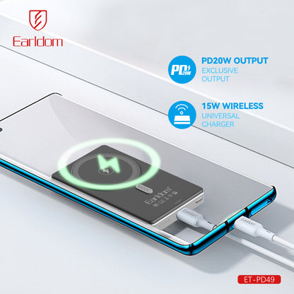Earldom Magnetic Power bank Black PD49