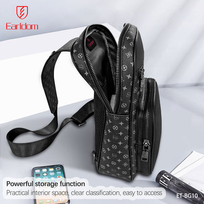 Earldom Single Sholuder Crossbody Bag Black ET-BG10