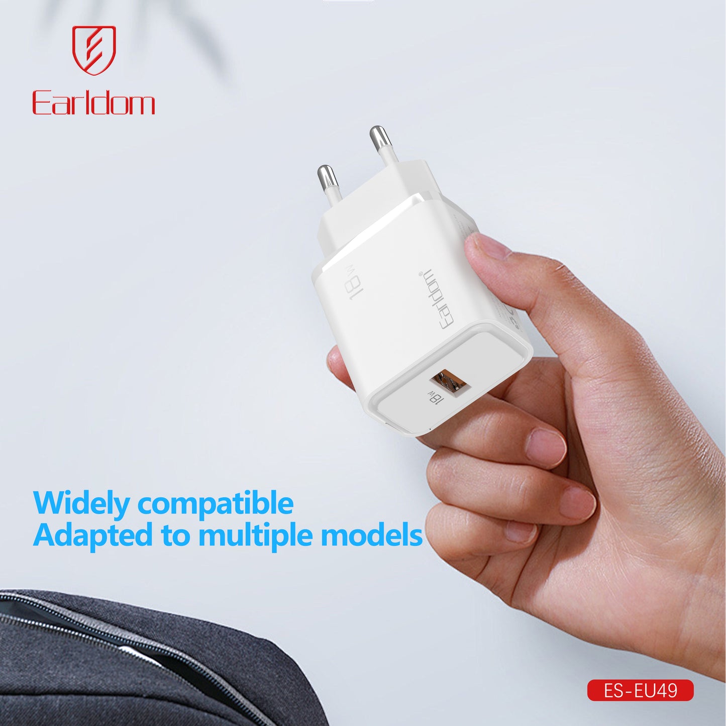 Earldom 18W Fast Charging Travel Charger Without cable White EU-49
