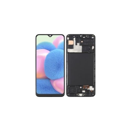 OLED (Avec châssis) Écran LCD Samsung Galaxy A30S (A307F) Noir Prisme Crush