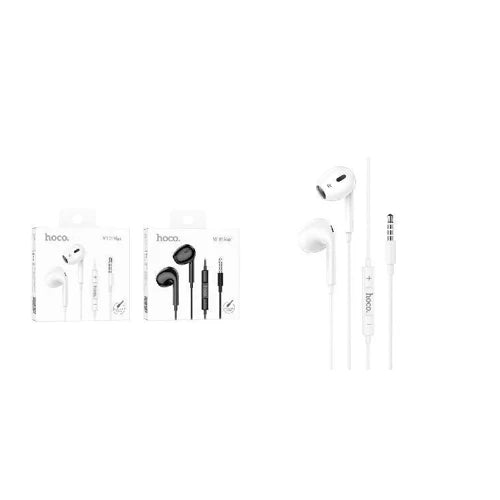 Hoco M101 Max Crystal grace wire-controlled earphones with microphone - white