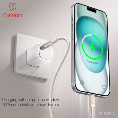 Earldom 60W Trasparent USB-C Data Cable EC-205C-C