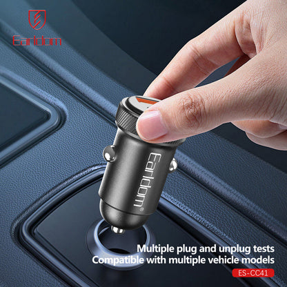 Earldom 30W Dual Port Car Charger 1A1C Black ES-CC41