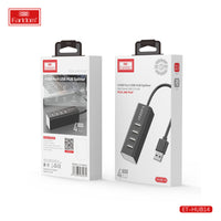 Earldom Hub USB 4 ports, répartiteur USB 2.0 haute vitesse, Plug and Play, 39 cm, noir | HUB14