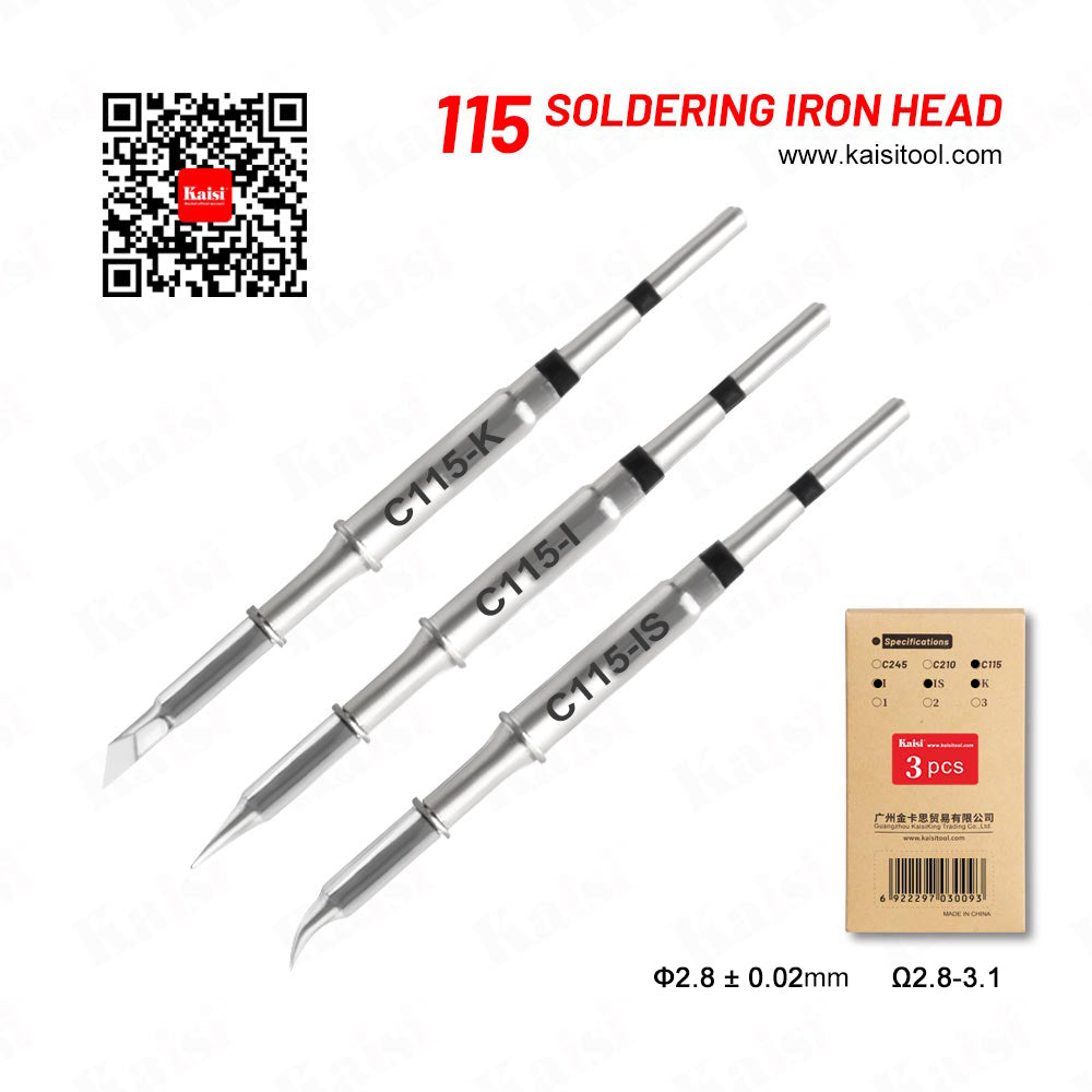 Pointes de soudage Kaisi C115 avec élément chauffant intégré