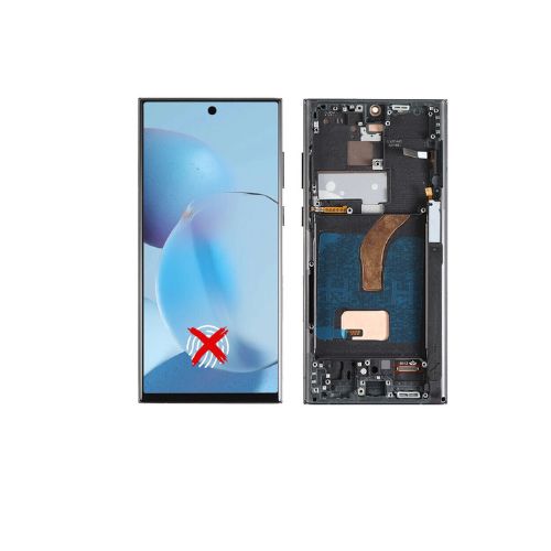 INCELL (Avec châssis) ECRAN LCD SAMSUNG GALAXY S22 Ultra 5G (S908B) Phantom Noir