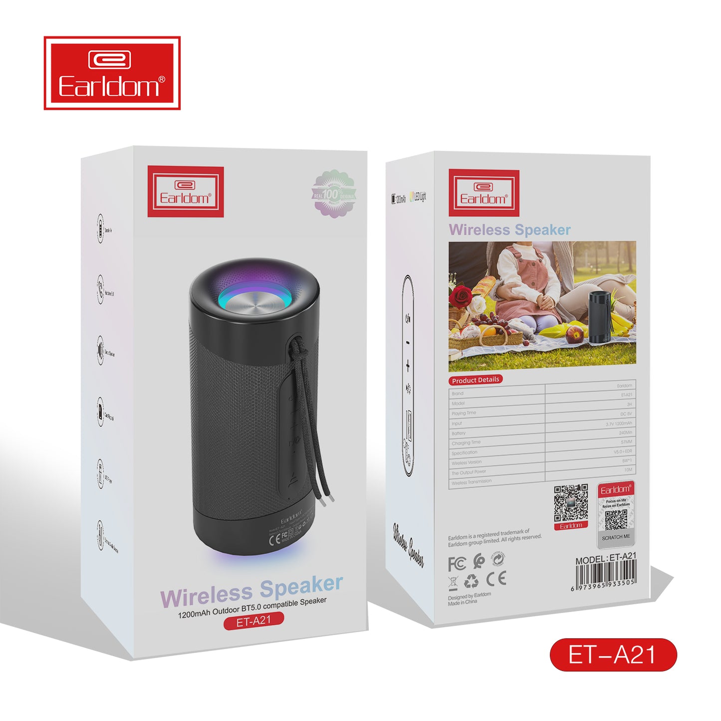 Enceinte sans fil Earldom A16 noire