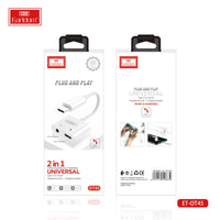 Earldom OTG + Adaptateur de charge USB Lightning vers OTG OT43 Blanc