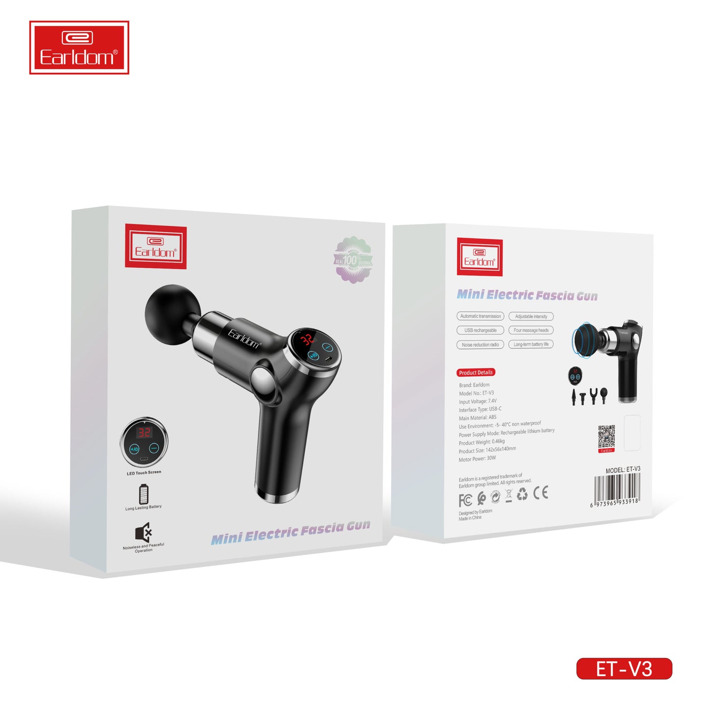 Pompe à air multifonctionnelle Earldom ET-V4 noire