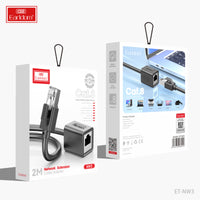 Câble réseau Ethernet Earldom, bande passante jusqu'à 2 000 MHz, ET-NW1 (20 mètres), noir