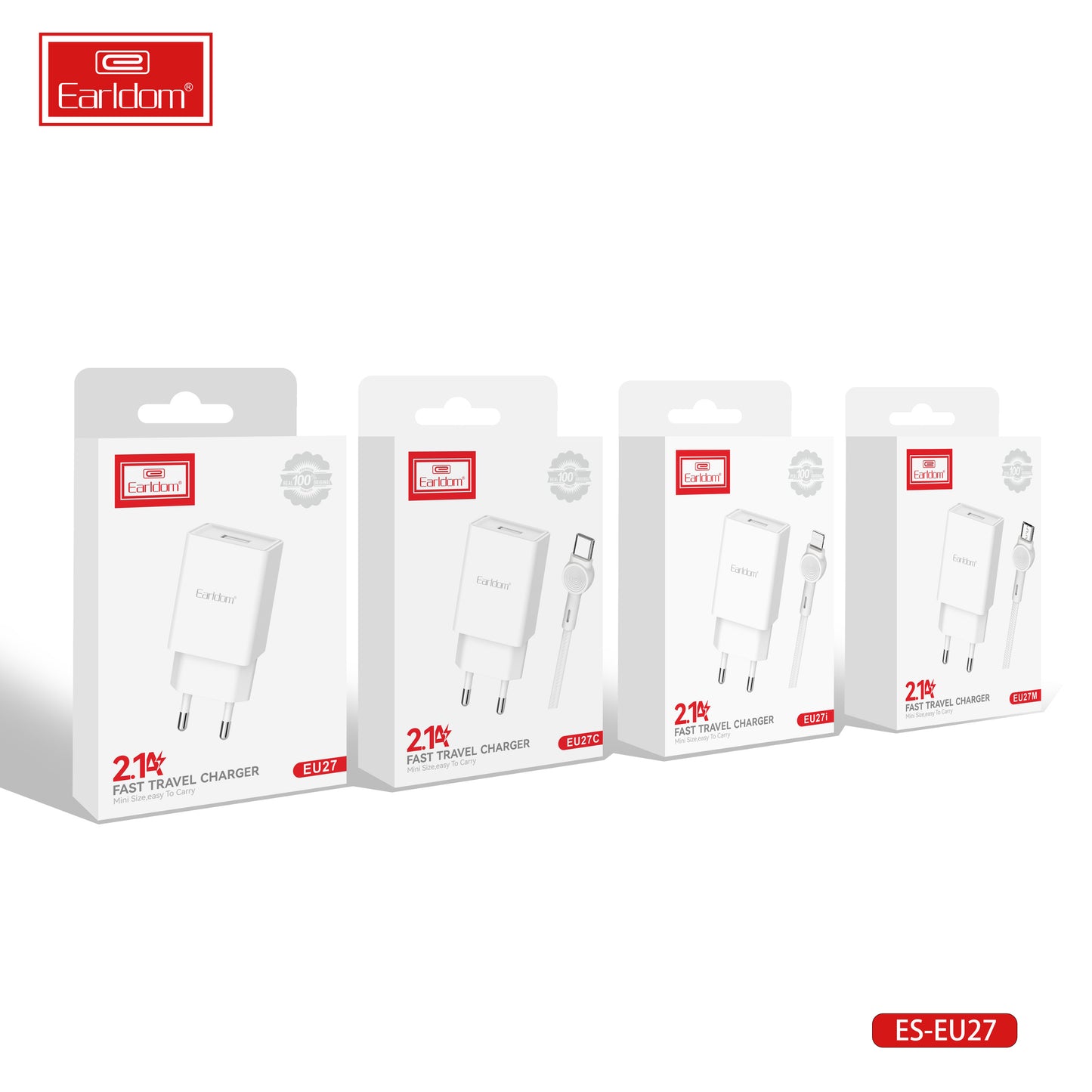 Earldom 2.4A USB Fast Travel Charger ES-EU27