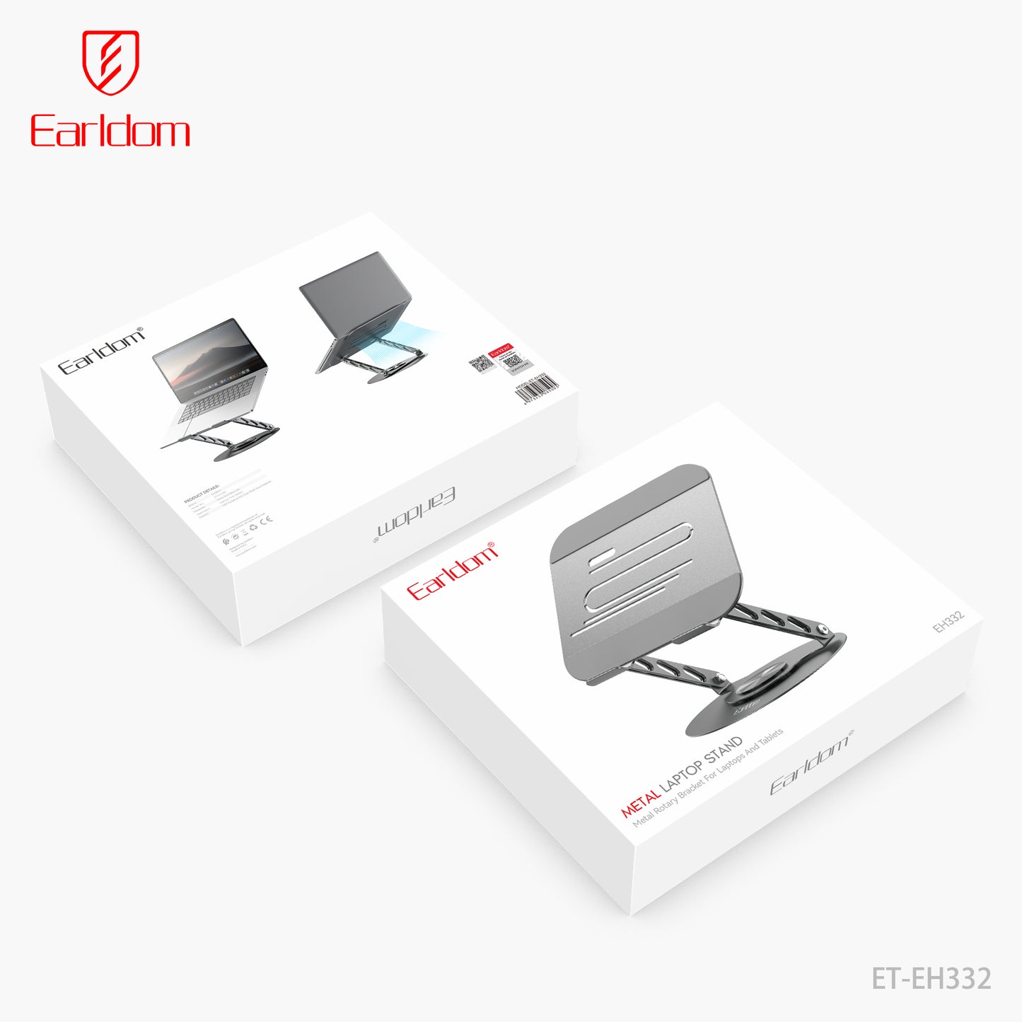 Earldom Metal Laptop Stand Grey ET-EH332