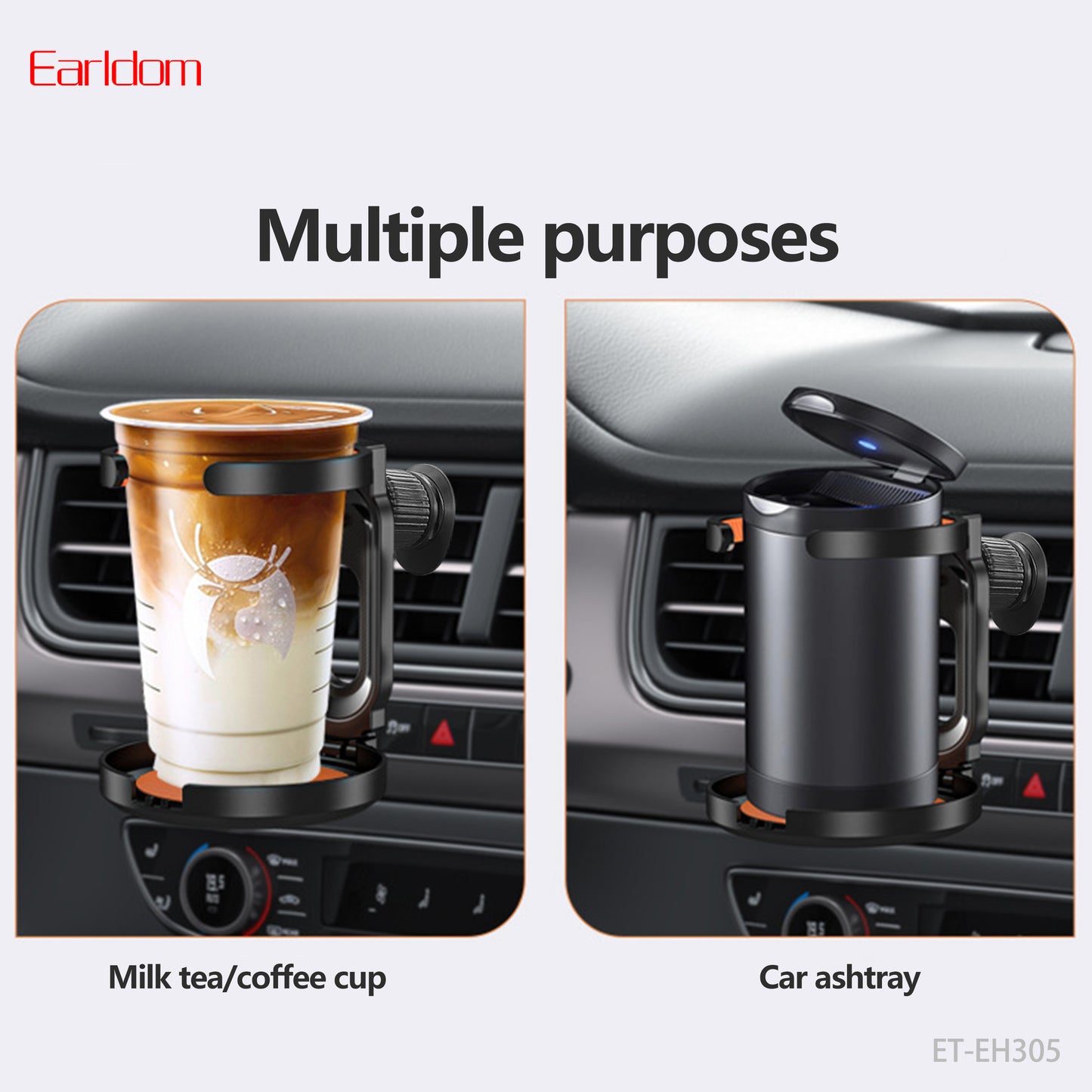 Earldom Air Vent Clip Car Cup Rack Black ET-EH305