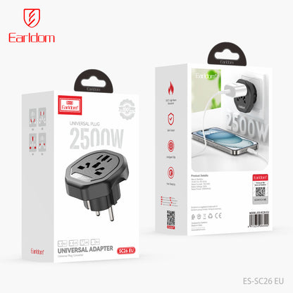 Earldom 2500W Universal Adapter Black ES-SC26