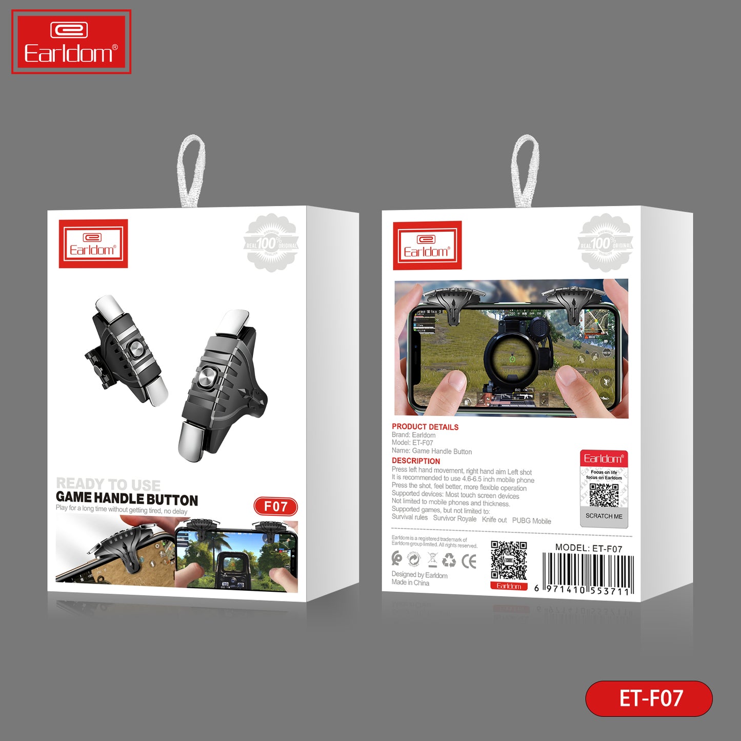 Earldom Mobile Phone Trigger Black ET-F07