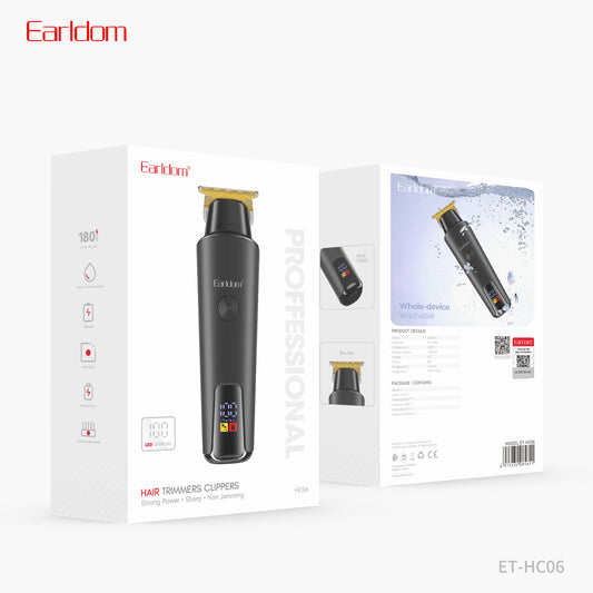 Earldom Professional Hair Trimmers Clippers Machine Black ET-HC06