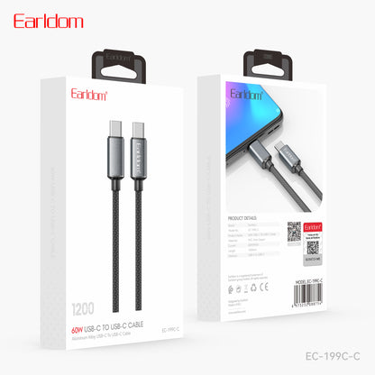 Earldom 60W USB-C Data Cable Black EC-199C-C