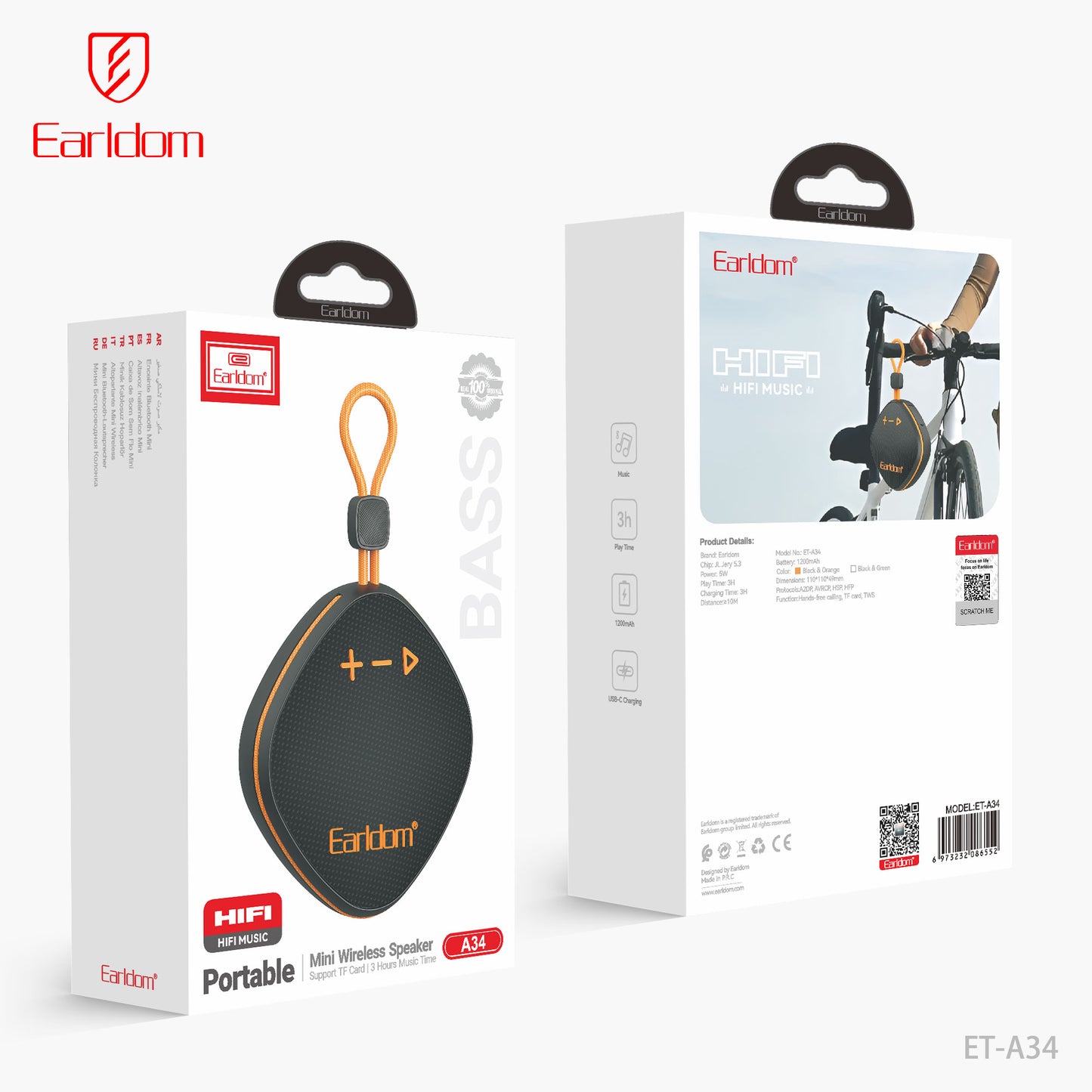Earldom Portable Mini Wireless Speaker ET-A34