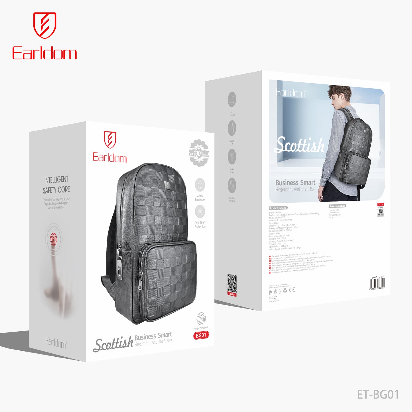 Earldom Scottish Business Smart Bag Black ET-BG01