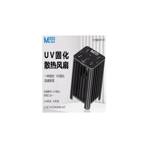 Radiator fan+UV light