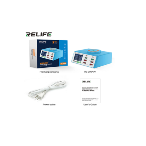 Relife Wireless digital display 8-port charger RL-309AW